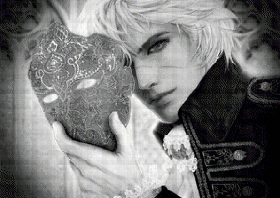 маскарад - бал, маска, мужчина, аниме - предпросмотр