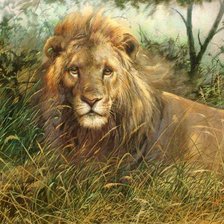 Схема вышивки «Лев»