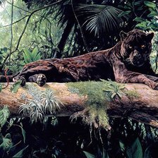 Схема вышивки «Чёрная пантера»