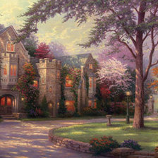 Схема вышивки «Серия домики»