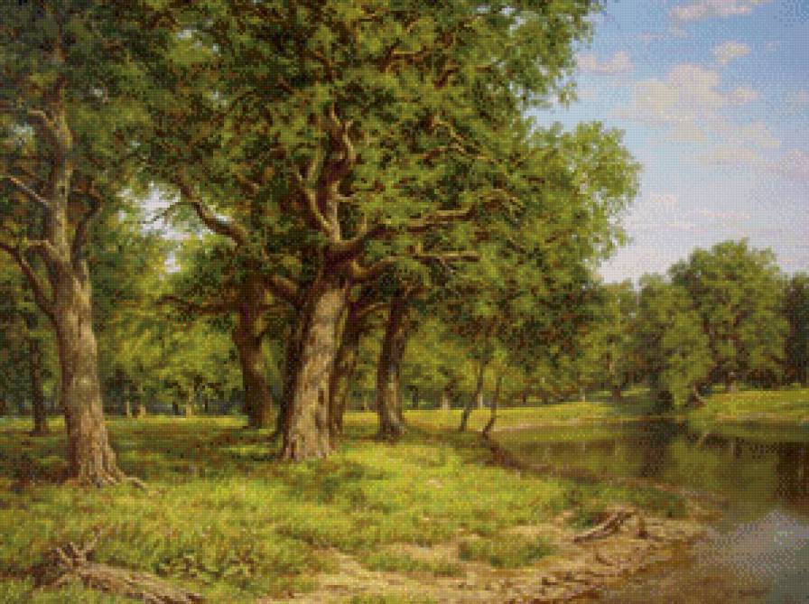 ЗАЙЦЕВ ВИТАЛИЙ ГЕННАДЬЕВИЧ, бор - картины, дуб, лес - предпросмотр