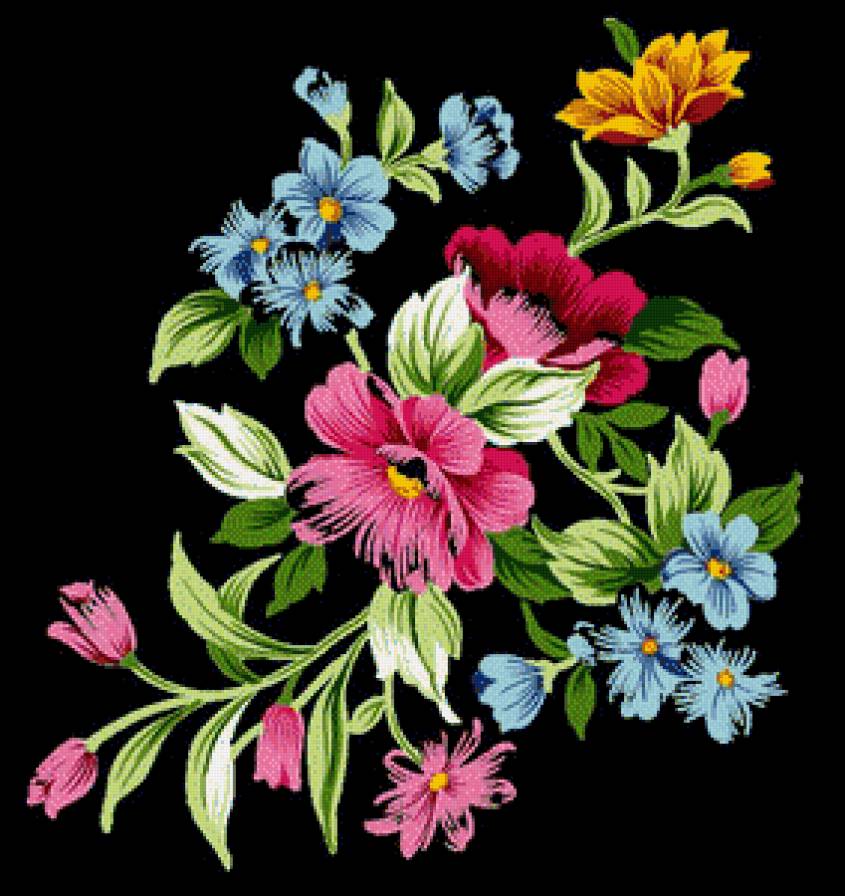 серия "подушки" - подушка.цветы. - предпросмотр