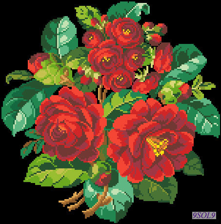 серия "подушки" - подушка.букет.цветы.розы. - оригинал