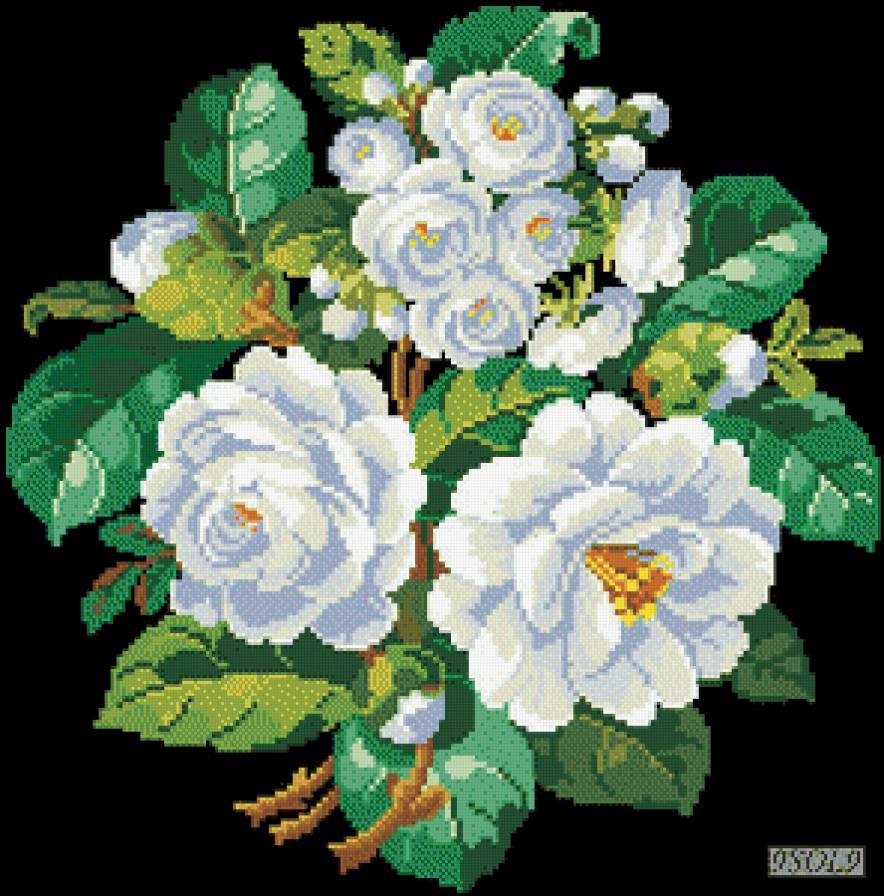 серия "подушки" - подушка.цветы.розы - предпросмотр