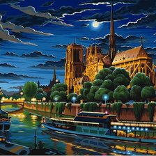 Схема вышивки «города мира»