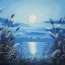 Схема вышивки «Озеро»