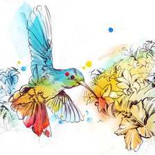 Схема вышивки «Колибри»