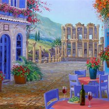 Схема вышивки «дворик»