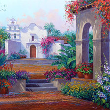 Схема вышивки «дворик»