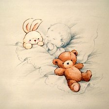 Схема вышивки «ребёнок с игрушками»