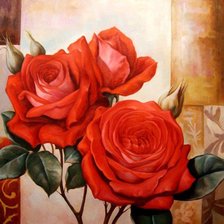 Схема вышивки «панно с розами»