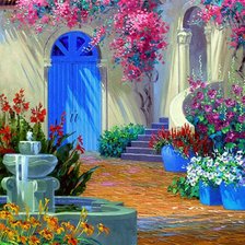 Схема вышивки «дворик»