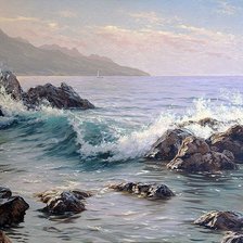 Схема вышивки «Море»