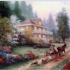 Схема вышивки «Серия домики»