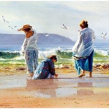 Схема вышивки «Прогулка у моря»