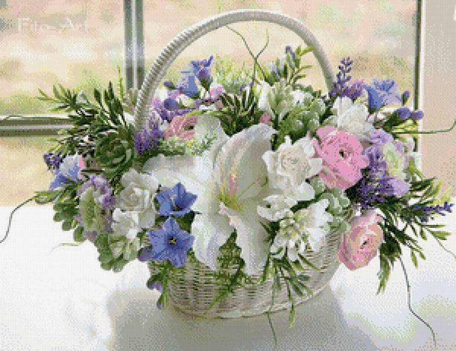 букет в корзине - предпросмотр