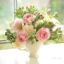 Схема вышивки «букет в вазе»