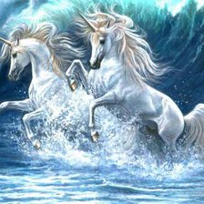 Схема вышивки «единороги»