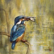 Схема вышивки «Зимородок 2»