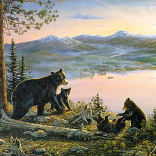 Схема вышивки «Мишки»