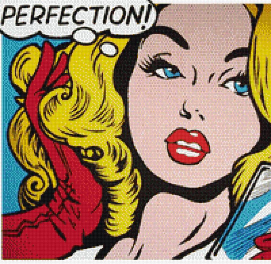 Perfection - girl, pop-art - предпросмотр