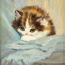 Схема вышивки «Котенок»