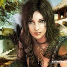 Схема вышивки «Девушка»