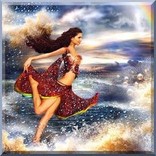 Схема вышивки «море»