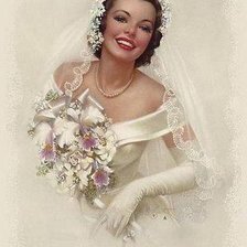 Схема вышивки «ретро леди»