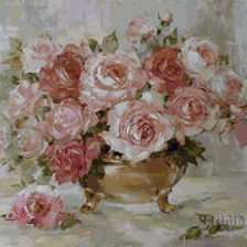 Схема вышивки «букет чайных роз»