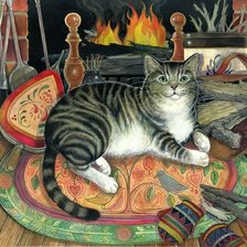 Схема вышивки «у камина»