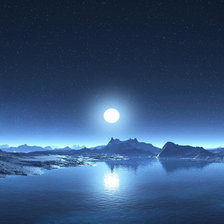 Схема вышивки «лунная ночь»