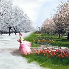 Схема вышивки «весна идет»