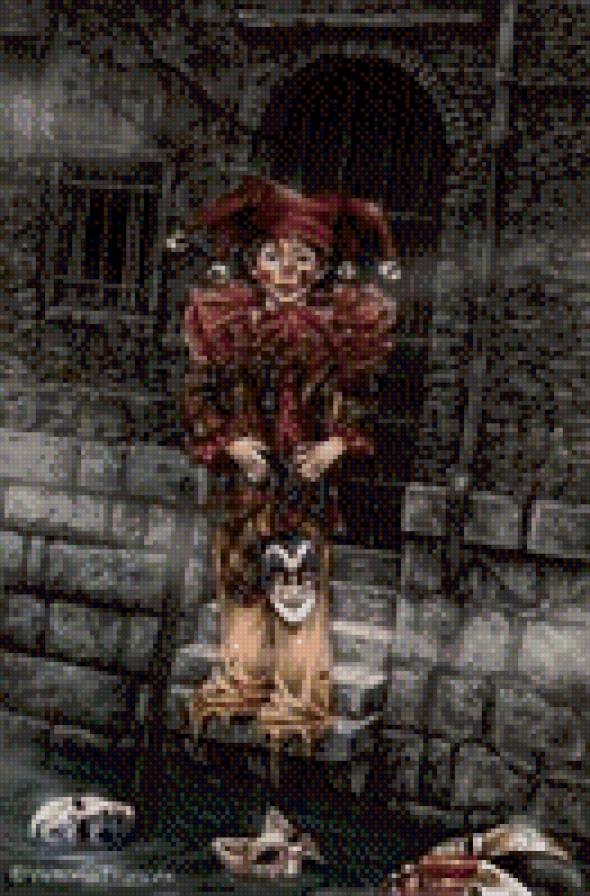 клоун - лица, детя, страх, демон, маска, шут, клоун - предпросмотр