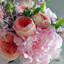 Схема вышивки «пионы»