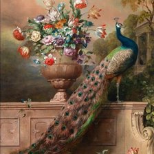 Схема вышивки «Павлин»