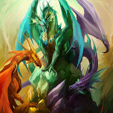 Схема вышивки «драконы»