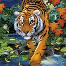 Схема вышивки «Тигр»