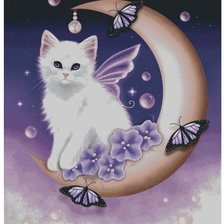 Схема вышивки «котик»