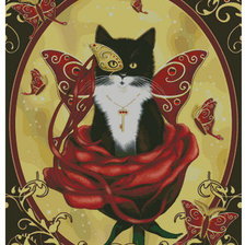 Схема вышивки «котик»