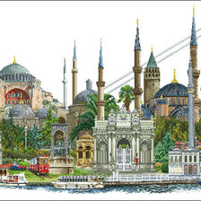 Схема вышивки «восточный город»