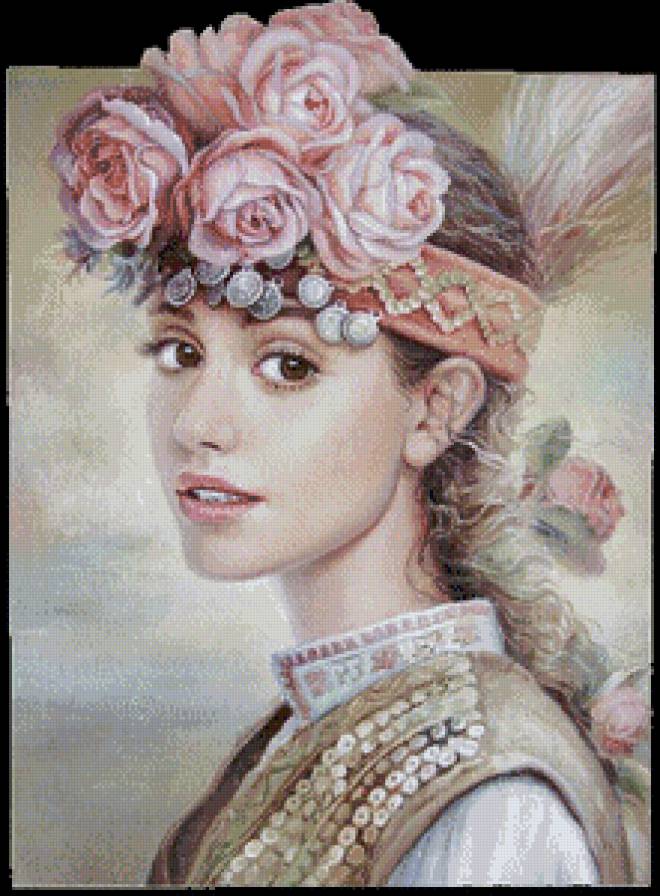 серия ,,женщины" - женщина.цветы.болгарка - предпросмотр