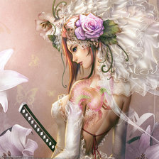 Схема вышивки «невеста воин»