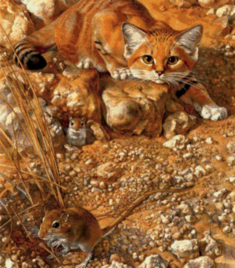 на охоте - котенок, животные - предпросмотр