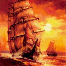 Схема вышивки «корабль»