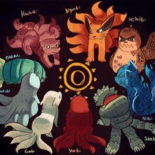 Схема вышивки «хвостатые звери ,наруто»