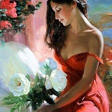 Схема вышивки «Девушка»