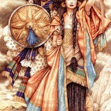 Схема вышивки «воинственная пара»