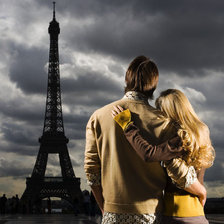 Схема вышивки «с любимой и любимым у эйфелевой башни»