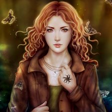 Схема вышивки «Девушка с татуировкой»